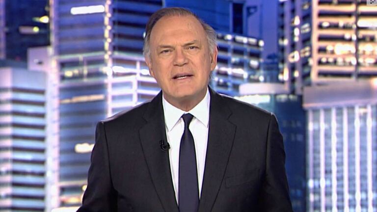 Pedro Piqueras, en un informativo de Telecinco.