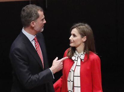 Los Reyes en el acto de entrega de acreditaciones de embajadores de la Marca España.