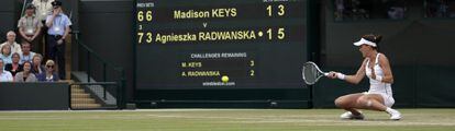 Radwanska durante el partido ante Keys.