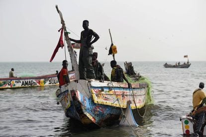 Pescadores en Joal-Fadiouth, Senegal.