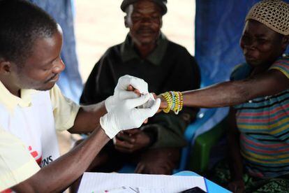 Diagnóstico del VIH en una de las clínicas en Yambio, Sudán del Sur.