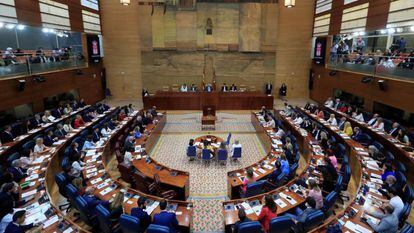 Vista general de la Asamblea de Madrid, en la que el martes echó a andar la XI Legislatura.