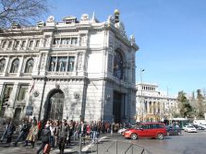 Fachada de la sede del Banco de Espa&ntilde;a en Madrid