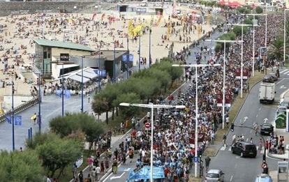 Marcha en favor de los presos, hoy en San Sebasti&aacute;n.