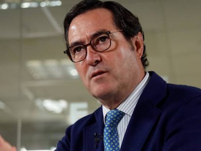 El presidente de la CEOE, Antonio Garamendi.
