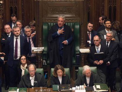 En el centro, el 'speaker' del Parlamento británico, John Bercow.