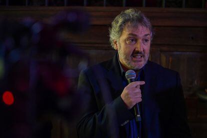 Carlos Zanón en la presentación del festival BCNegra 2024.