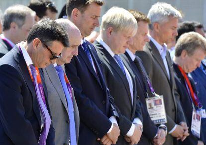 Minuto de silencio en el homenaje a los 11 israel&iacute;es asesinados.