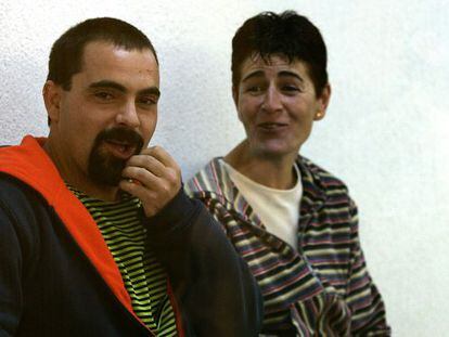 Aitor García Aliaga y Ana Belén Egüés, dirigente del EPPK, durante un juicio. 