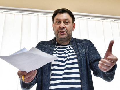 El periodista Kiril Vishinski, durante el juicio en agosto de 2018. 