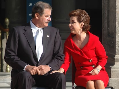 Vicente Fox, expresidente de México, y Marta Sahagún de Fox, durante un acto.