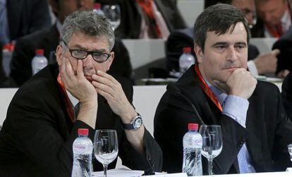 Villar, a la izquierda y Cardenal, en la asamblea de la federación de 2012.  