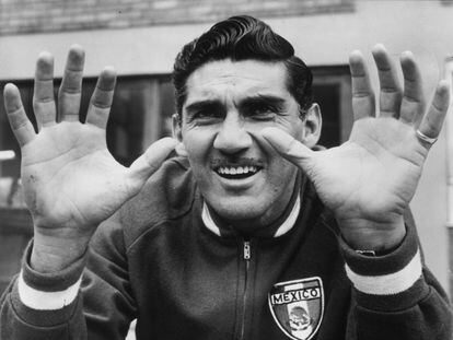 Antonio 'La Tota' Carbajal, durante el Mundial de 1966, en Inglaterra.