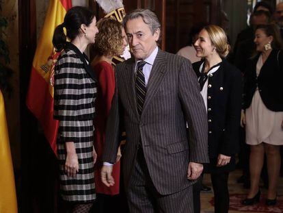 Hermann Tertsch, uno de los tres eurodiputados de Vox, el pasado diciembre en el Congreso.