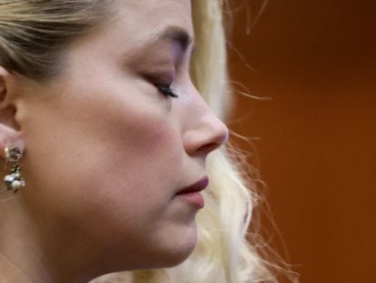 Amber Heard, durante la lectura del veredicto del jurado.