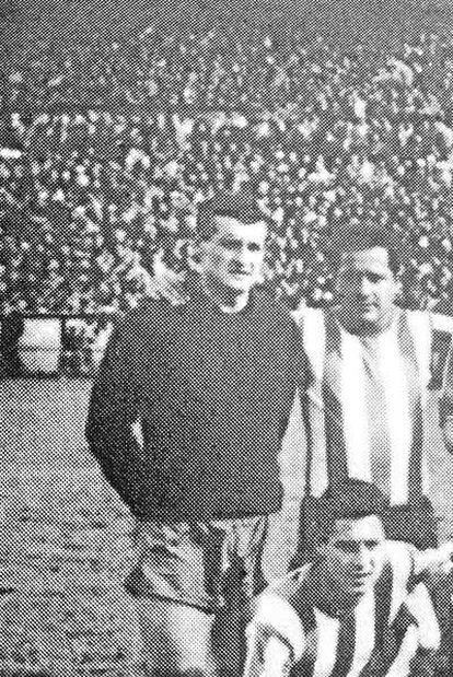 Juan Emery, padre del técnico del Valencia, cuando jugaba como portero del Deportivo.