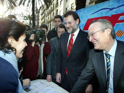 Rajoy i Piqu&eacute; demanen firmes contra l&#039;Estatut a Barcelona.