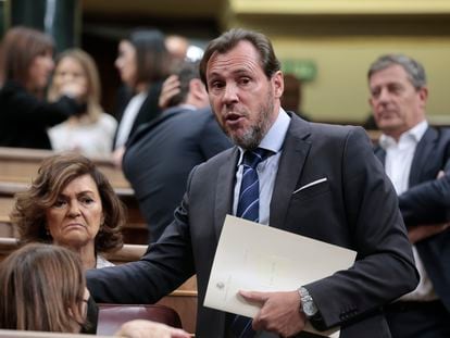 Puente, esta mañana, ya en el Congreso de los Diputados.