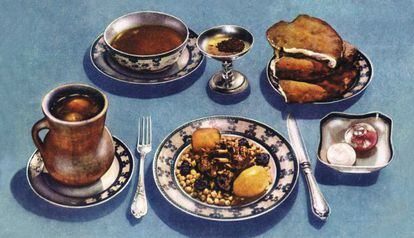 Piti, plato de cordero y garbanzos típico de Azerbayán.