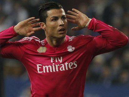 Cristiano celebra el 0-1 contra el Schalke.