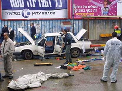 Imagen del lugar del atentado donde un terrorista ha resultado abatido por la policía israelí