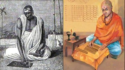 Dos representaciones del matemático indio Brahmagupta (590-670)