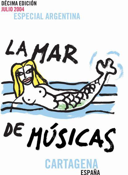 Especial Argentina, cartel de la Mar de Músicas de 2004, creado por Oscar Mariné