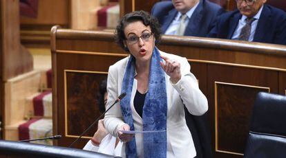 La ministra de Trabajo, Magdalena Valerio, en el Congreso.