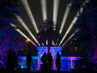 Espectáculo de luz en el Jardín Botánico de Madrid, el17 de noviembre.