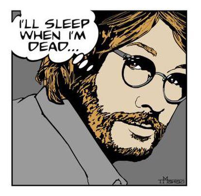 Ilustración de Warren Zevon: "Dormiré cuando esté muerto".