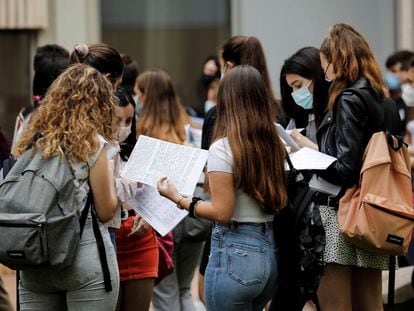 Pruebas de Acceso a la Universidad, en la Universitat Politècnica de Valencia, en junio de 2021.