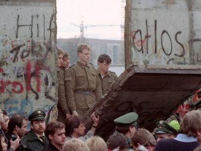 La caída del muro de Berlín, en 1989.