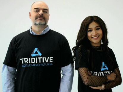 José Camero, director comercial, y Mariel Díaz, fundadora de Triditive.