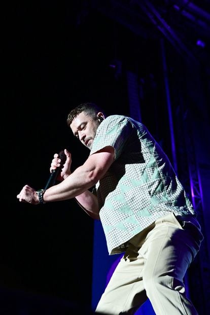 Justin Timberlake en el festival Something In The Water (Washington) en junio. Su errático baile fue objeto de mofa en las redes.