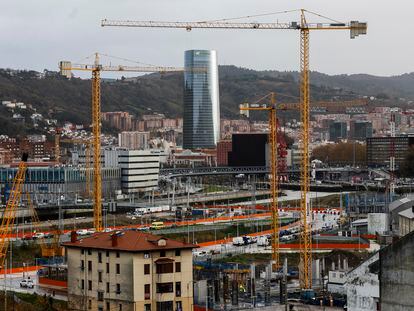 Viviendas en construcción en Bilbao, el pasado diciembre.