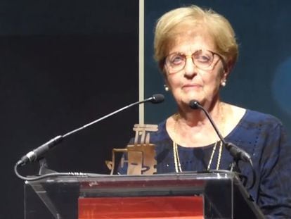 María Luisa Solá, durante la recepción del Premio AISGE de Doblaje 2019