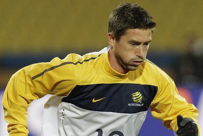 Harry Kewell, en un entrenamiento de la selección australiana.