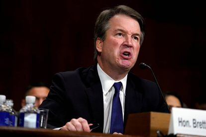 El juez Brett Kavanaugh comparece ante el Senado.