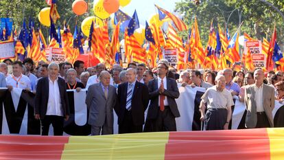 Una imagen de la manifestación contra la sentencia del Estatut, en 2010.