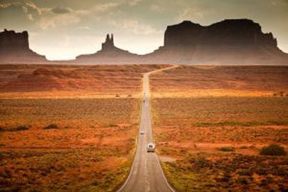 Carretera 163 en Monument Valley (Utah),