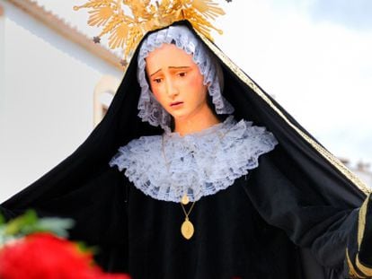 Imagen de la virgen en el momento de 'El encuentro' en 2011.