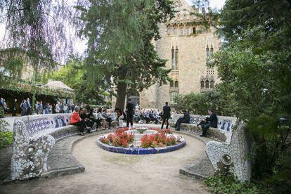 El jardí de la Torre Bellesguard de Gaudí. 