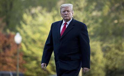 El presidente estadounidense, Donald Trump, en la Casa Blanca. 