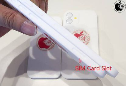 Ubicación de la bandeja de la tarjeta SIM.