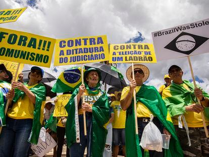 Simpatizantes del presidente de Brasil, Jair Bolsonaro