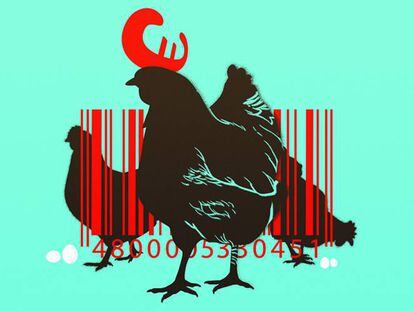 El pollo industrial a precios bajos manda en España