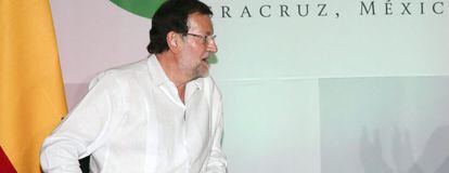 El presidente del gobierno espa&ntilde;ol, Mariano Rajoy, durante la r XXIV Cumbre Iberoamericana.