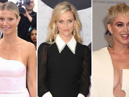 Las actrices Gwyneth Paltrow y Reese Witherspoon y la cantante Katy Perry.
