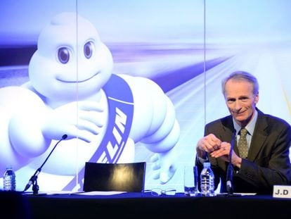 El presidente de Michelin, Jean-Dominique Senard, en Par&iacute;s el 16 de febrero de 2016. 