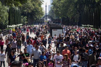 Decenas de turistas, la semana pasada en la Ciudad de México.